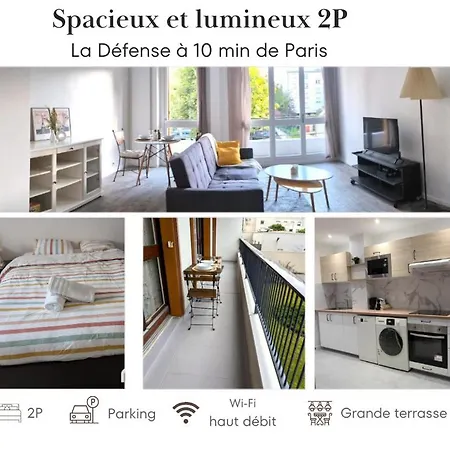 Evasion La Defense - Balcon & Wi-fi, A 10 Min De Paris Apartment
